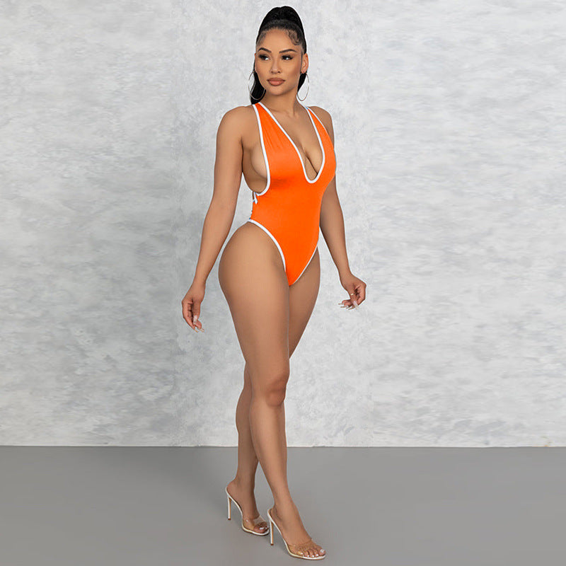 Sexy Women Clothing Bikini Three Point T Shaped Vest One Piece Swimsuit Bella Mia